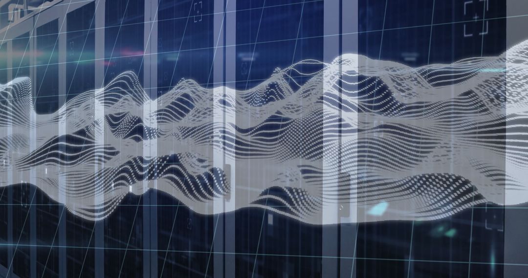 Dynamic Digital Waveform Flowing Through Data Center Rooms