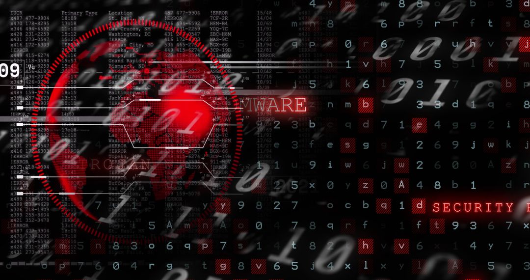 Abstract Digital Technology With Globe and Data Overlay