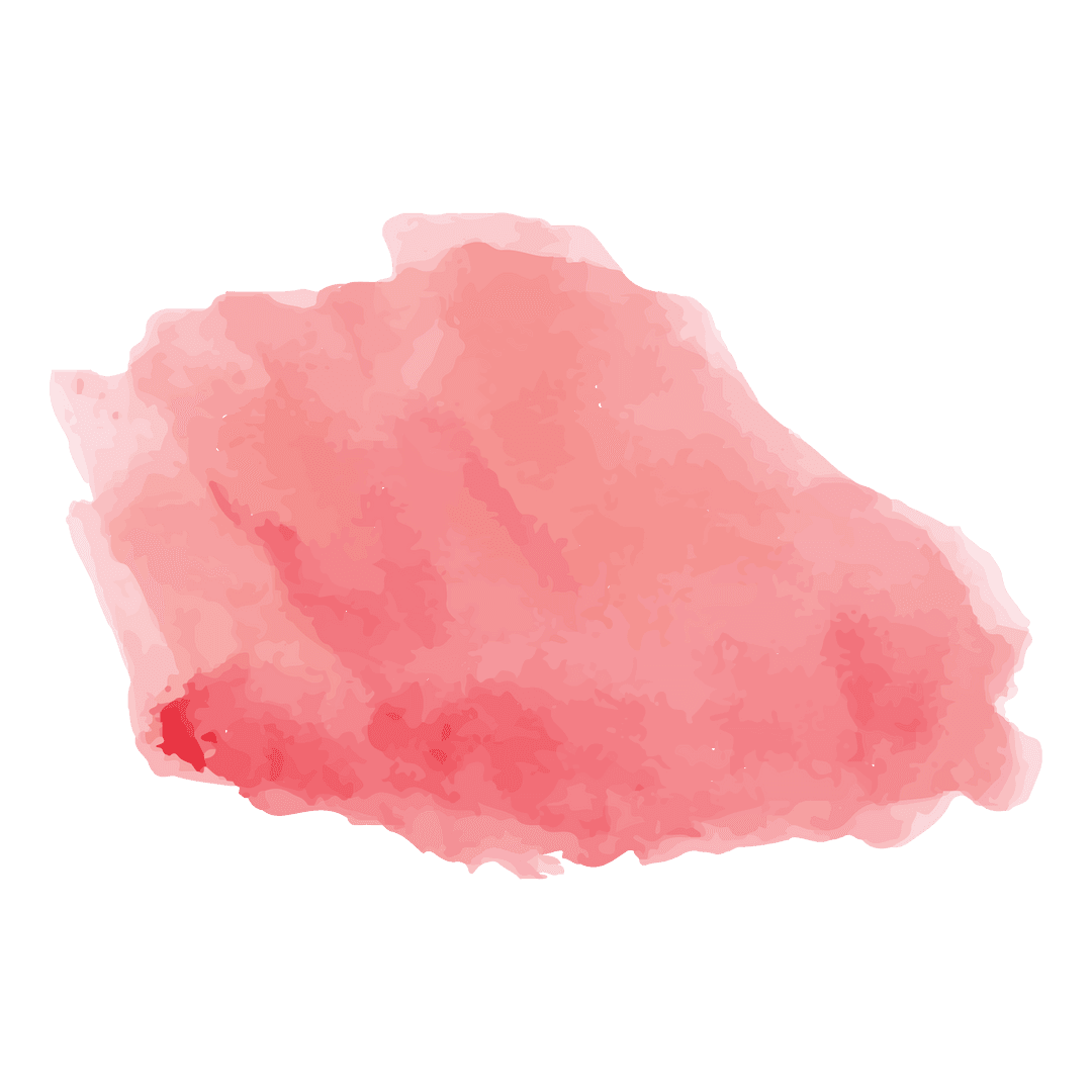 Vibrant Pink Abstract Watercolor Shape on Transparent Background