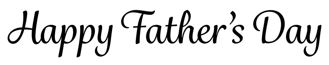 Happy Father's Day Text on Transparent Vector Background