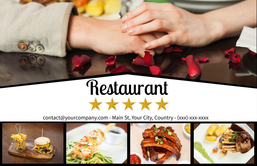 Romantic Dinner Setting with Gourmet Cuisine and Intimacy