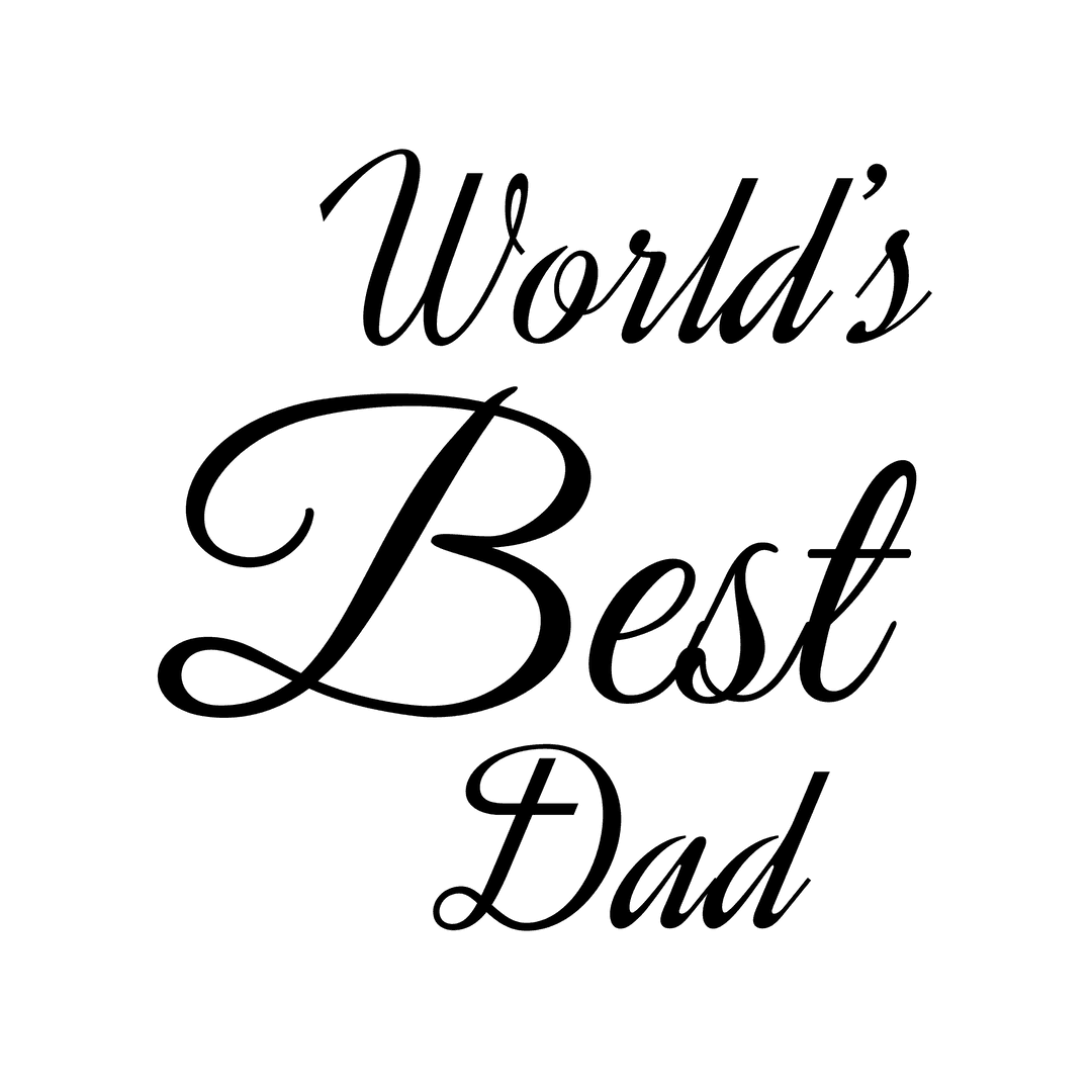 World's Best Dad Graphic with Transparent Background