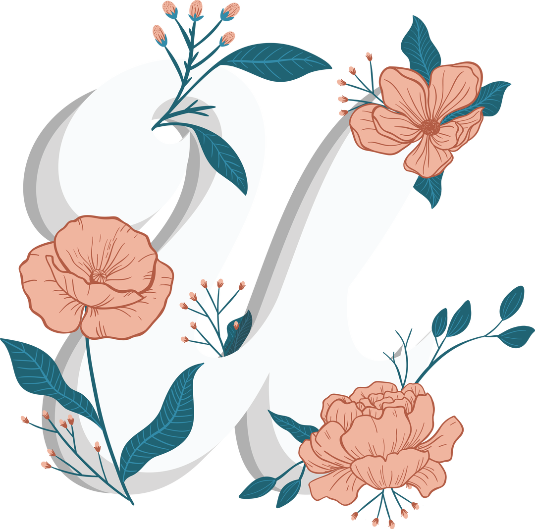 Floral Decorative Letter U Illustration on Transparent Background - Download Free Stock Images Pikwizard.com