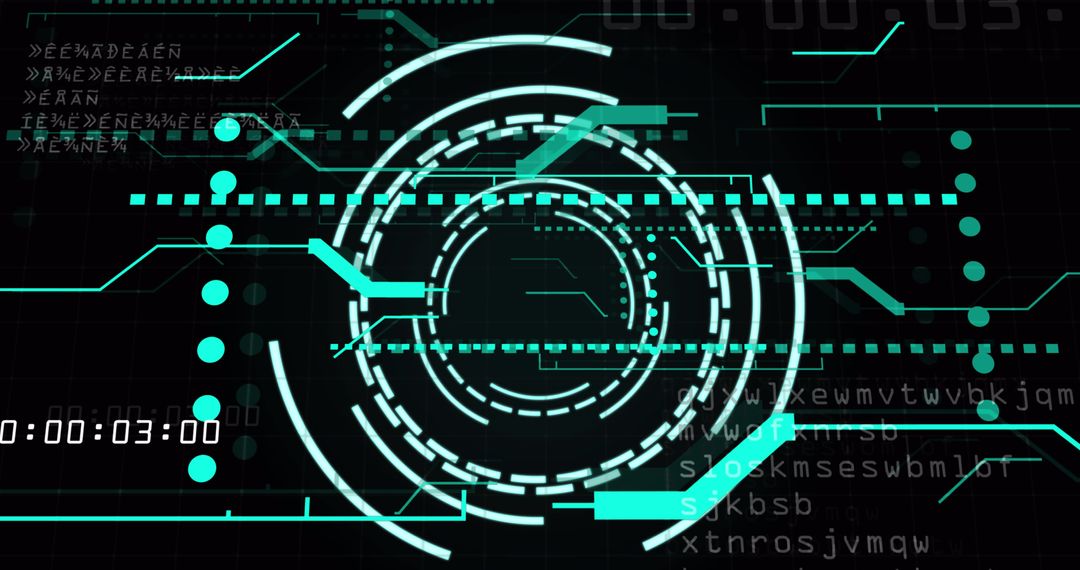 Futuristic Digital Interface with Data HUD Elements