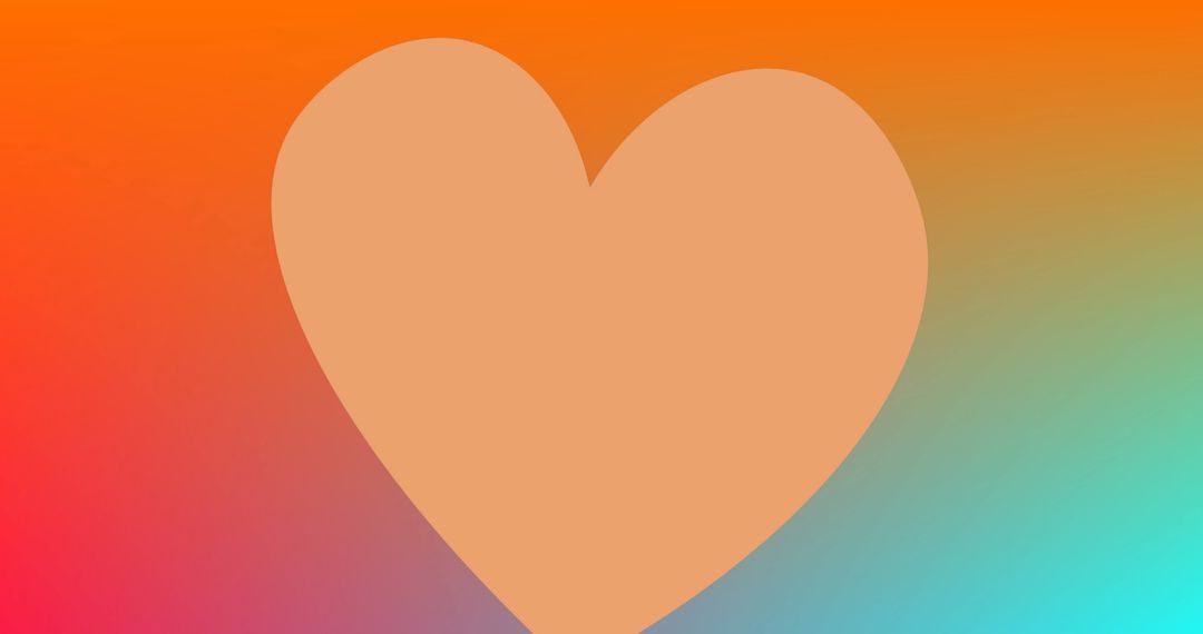 Heart Shape on Vibrant Multicolored Background
