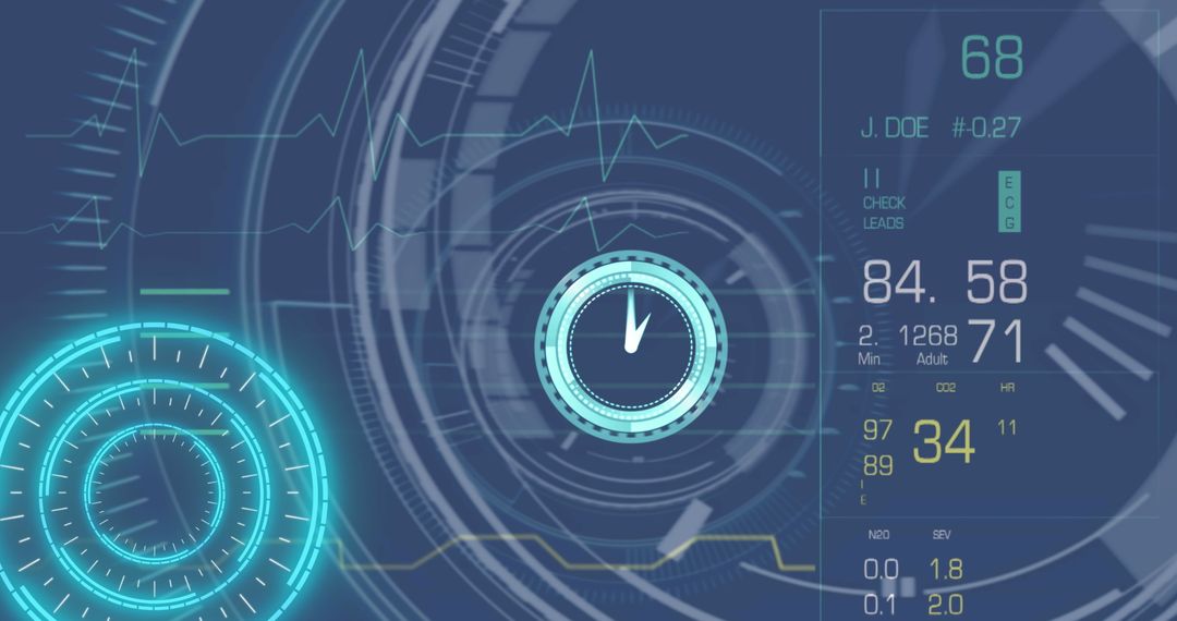 Futuristic Medical Dashboard with Data Visualization