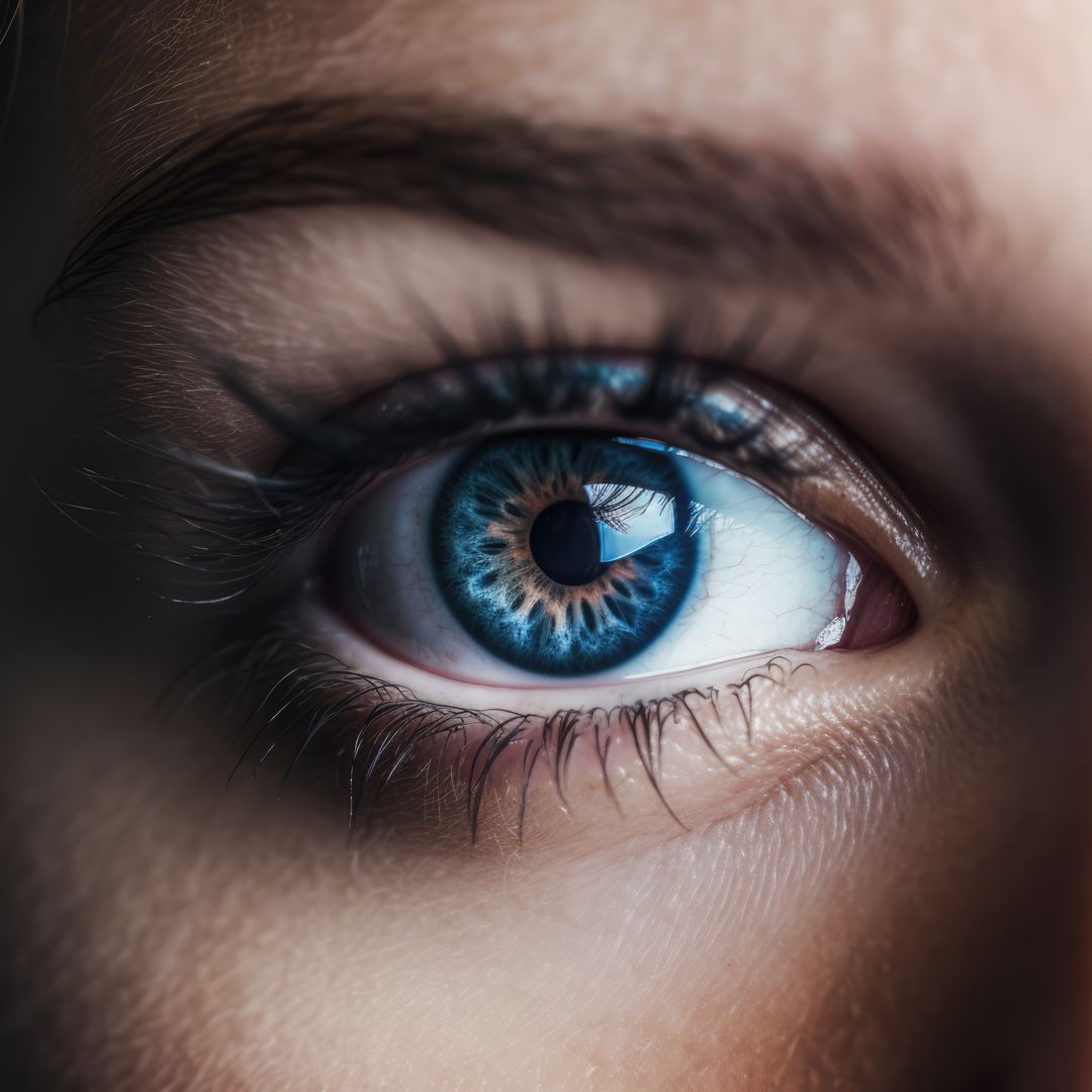 Close up of woman's blue eye, created using generative ai technology - Free Images, Stock Photos and Pictures on Pikwizard.com