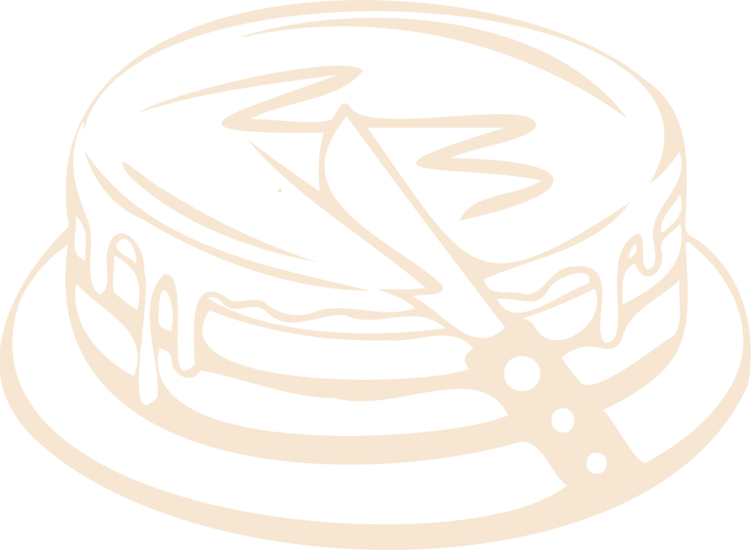 Transparent Cake Stack with Dripping Syrup Silhouette