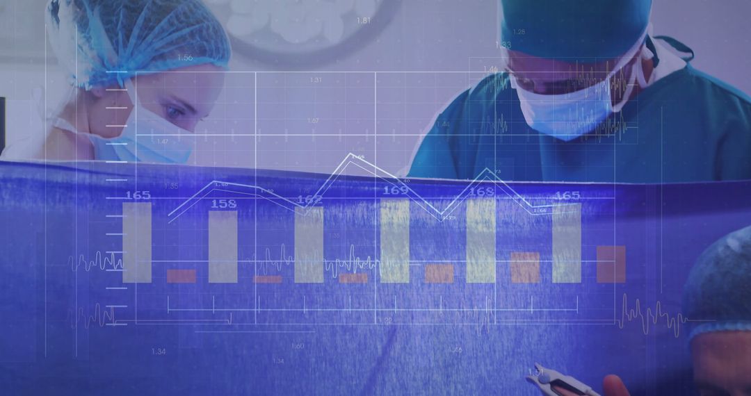Surgeons Analyzing Digital Data in Operating Room