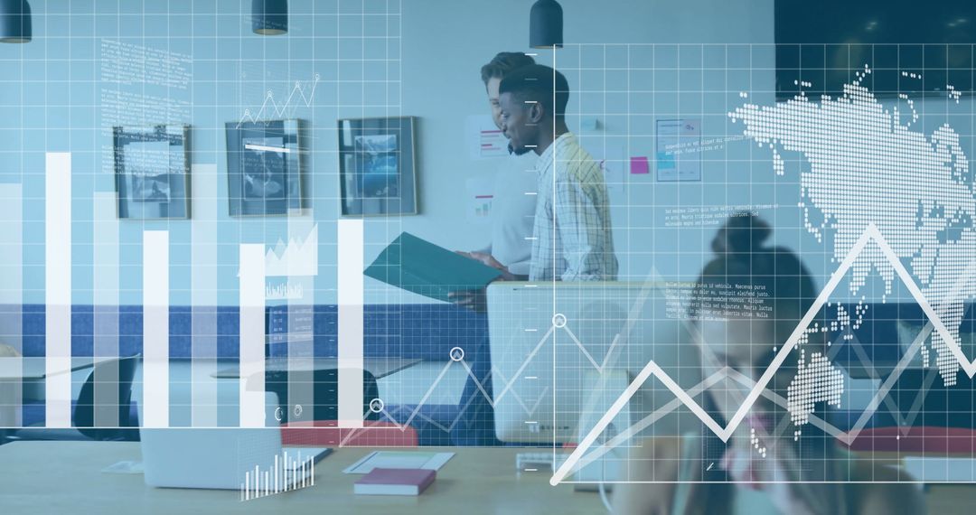 Business Team Discussing Data Insights in Modern Office