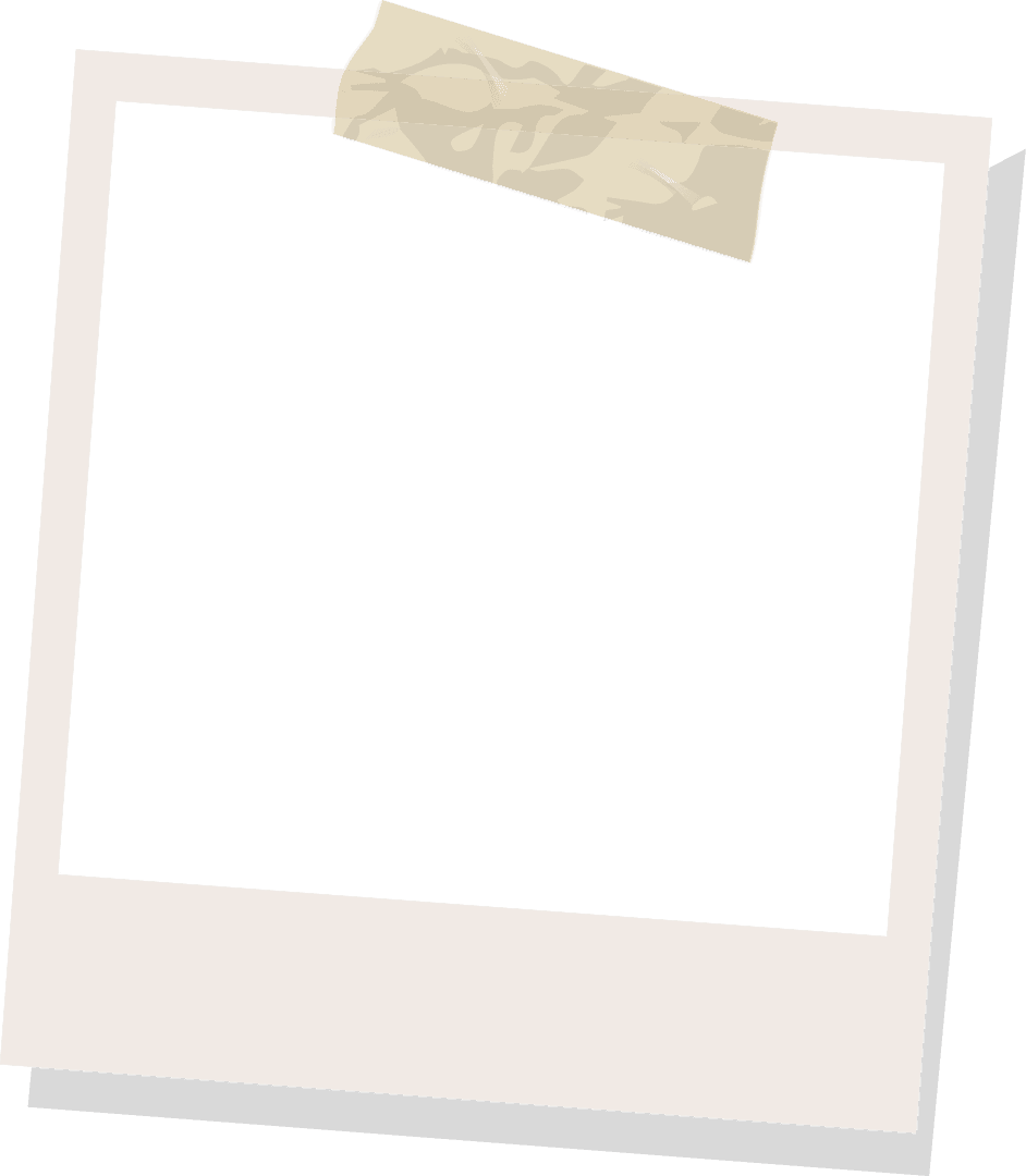 Vintage Polaroid Frame Graphic with Transparent Background