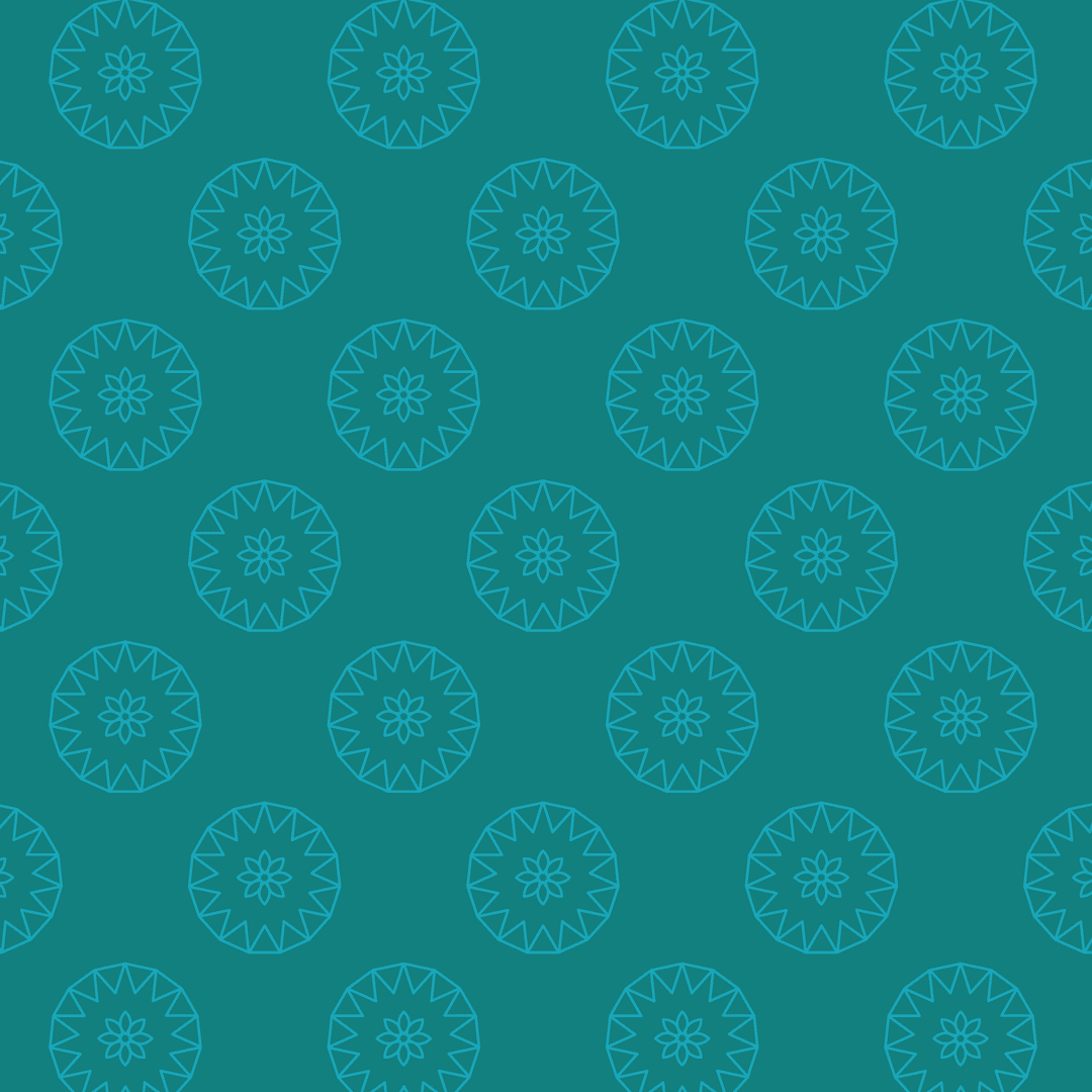 Geometric Green Pattern on Teal Transparent Background