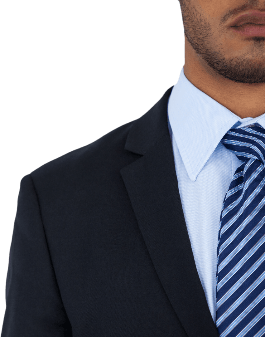 Confident Businessman Wearing Striped Tie Isolated on Transparent Background