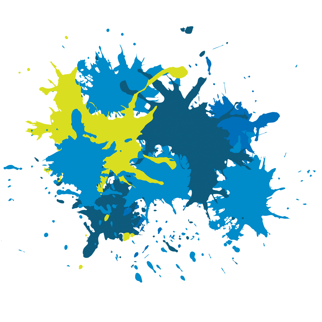 Transparent Background Blue Yellow Paint Splats Vector Illustration - Download Free Stock Images Pikwizard.com