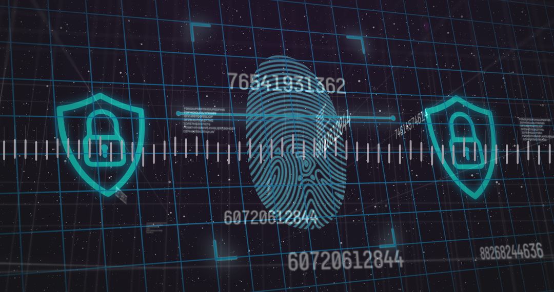 Futuristic Fingerprint Security Digital Interface Technology