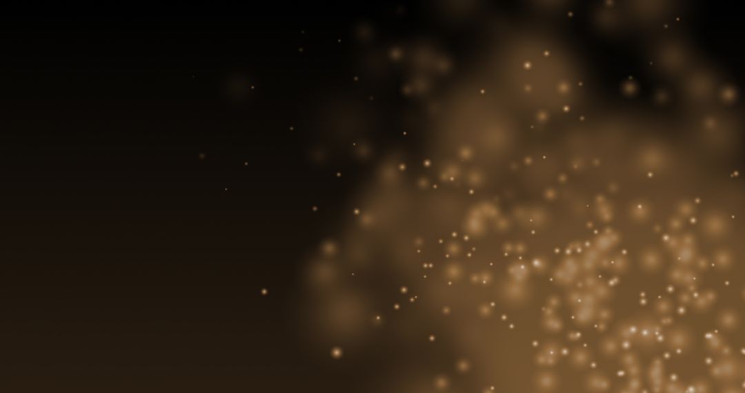 Bronze Particles Effervescing on Dark Background