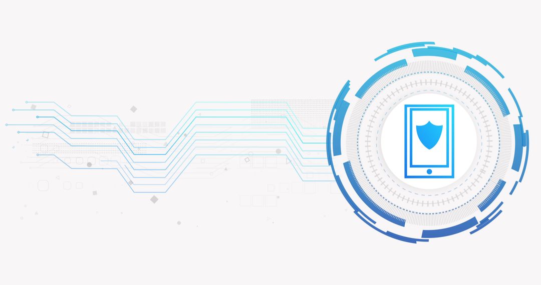 Smartphone Cyber Security Concept with Network Connections