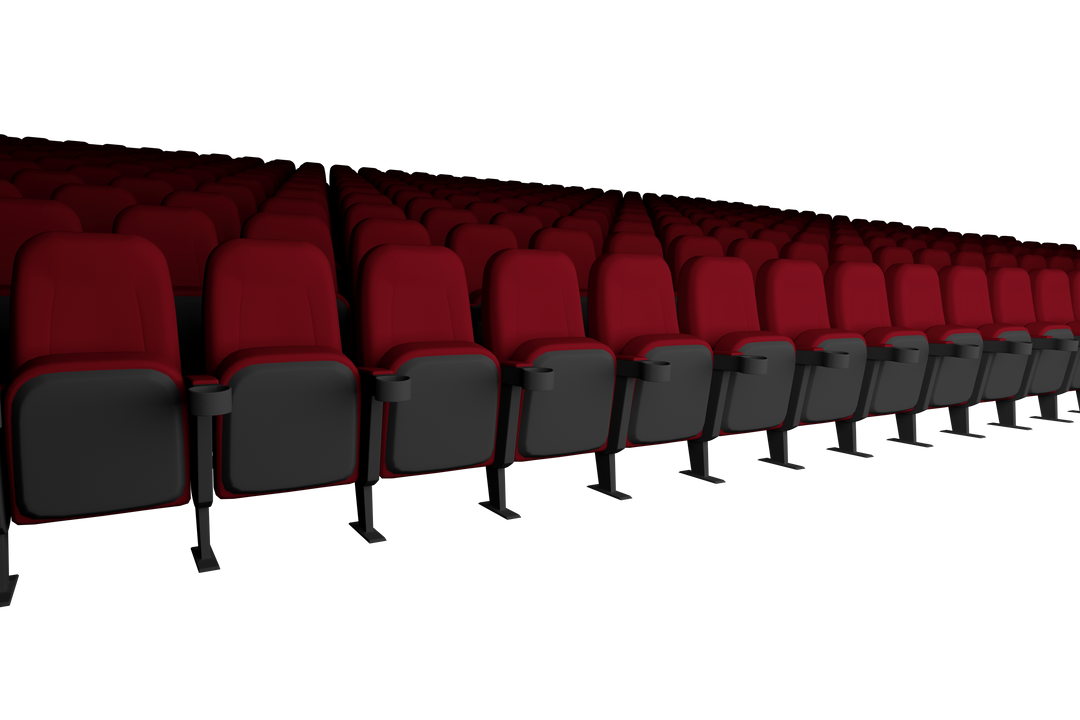 Transparent Background Red Empty Theater Chairs Row - Download Free Stock Images Pikwizard.com