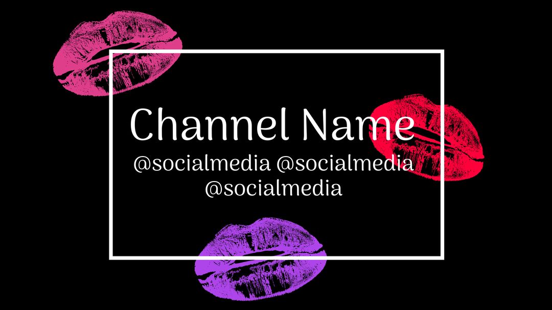 Lipstick Marks Social Media Channel Promotion Template - Download Free Stock Templates Pikwizard.com