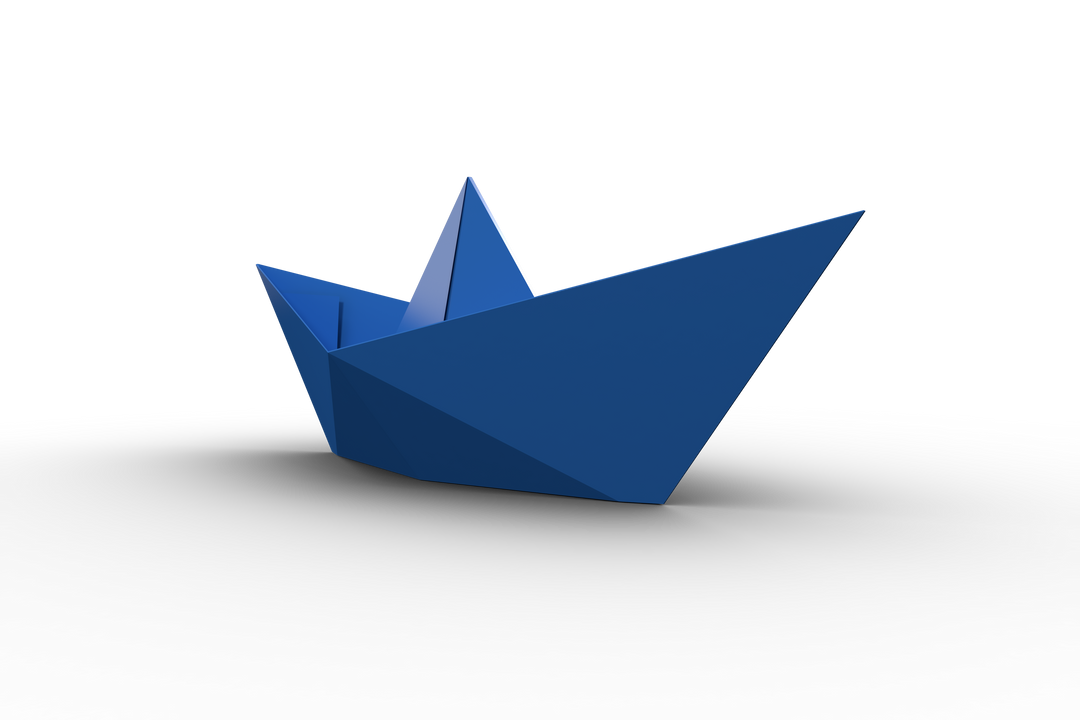 Transparent Blue Paper Boat Illustration Isolated on Transparent Background - Download Free Stock Images Pikwizard.com