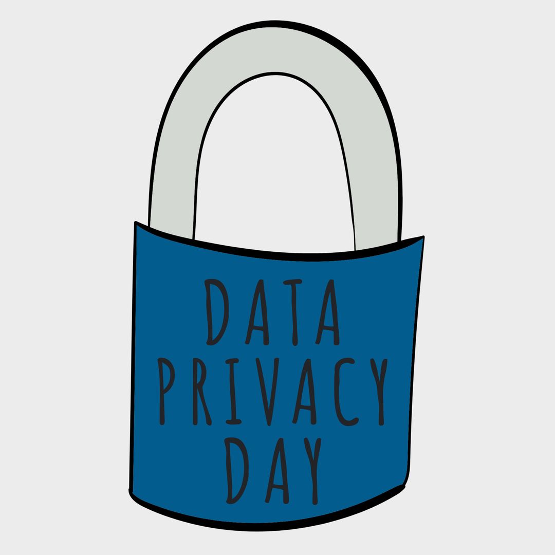 Data Privacy Day Padlock Symbol Illustration
