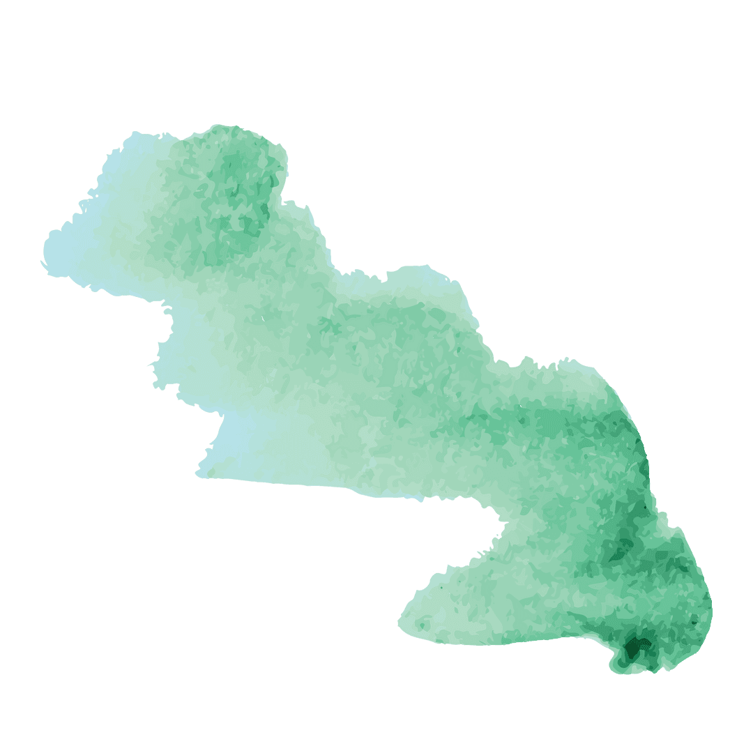 Green Watercolor Texture with Transparent Background