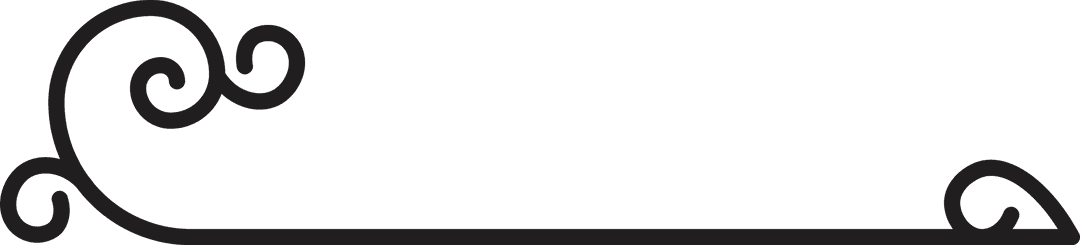 Ornate Swirl Design Element on Transparent Background