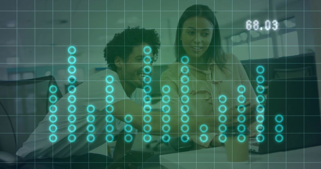 Diverse Colleagues Analyzing Financial Data Trends