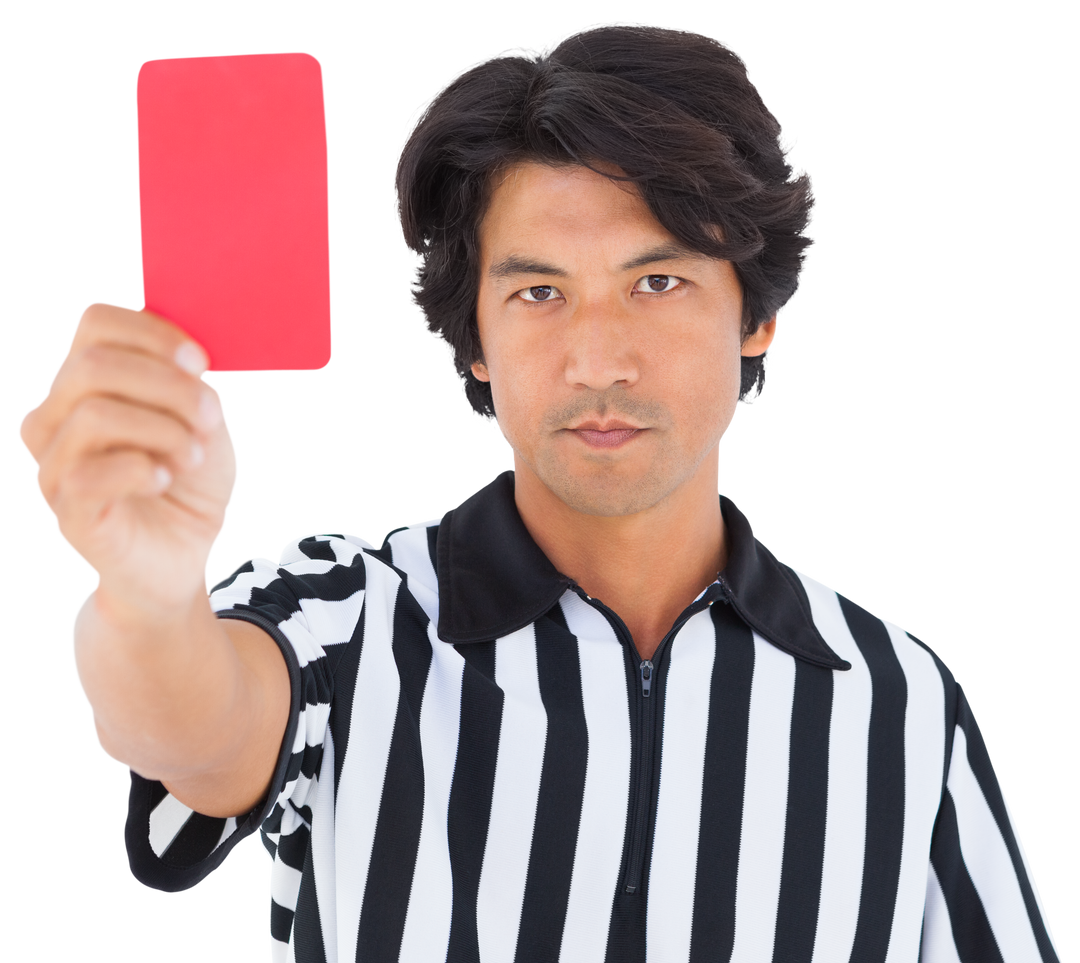 Referee Showing Red Card on Transparent Background - Download Free Stock Images Pikwizard.com