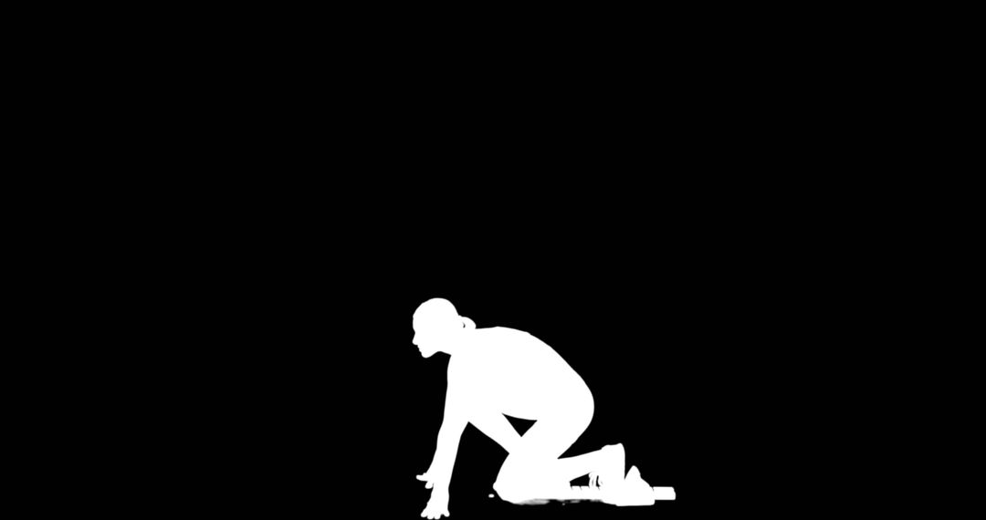 Silhouette of Person Crawling on Black Background - Free Images, Stock Photos and Pictures on Pikwizard.com