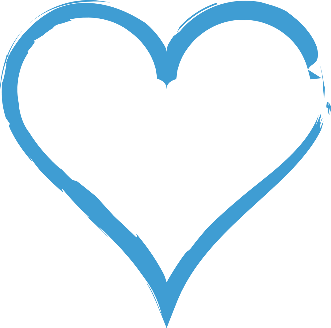 Blue Hand-drawn Heart Outline on Transparent Background for Valentine's Day - Download Free Stock Images Pikwizard.com