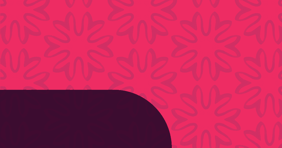 Floral Shape Patterns on Vibrant Pink Transparent Design