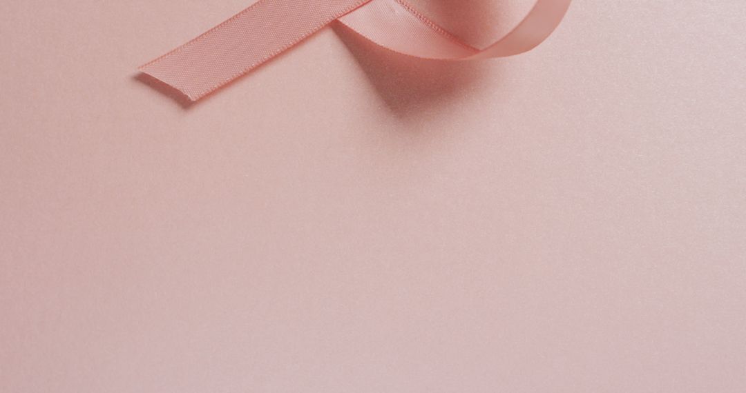 Image of pink breast cancer ribbon and shadow on pale pink background - Free Images, Stock Photos and Pictures on Pikwizard.com