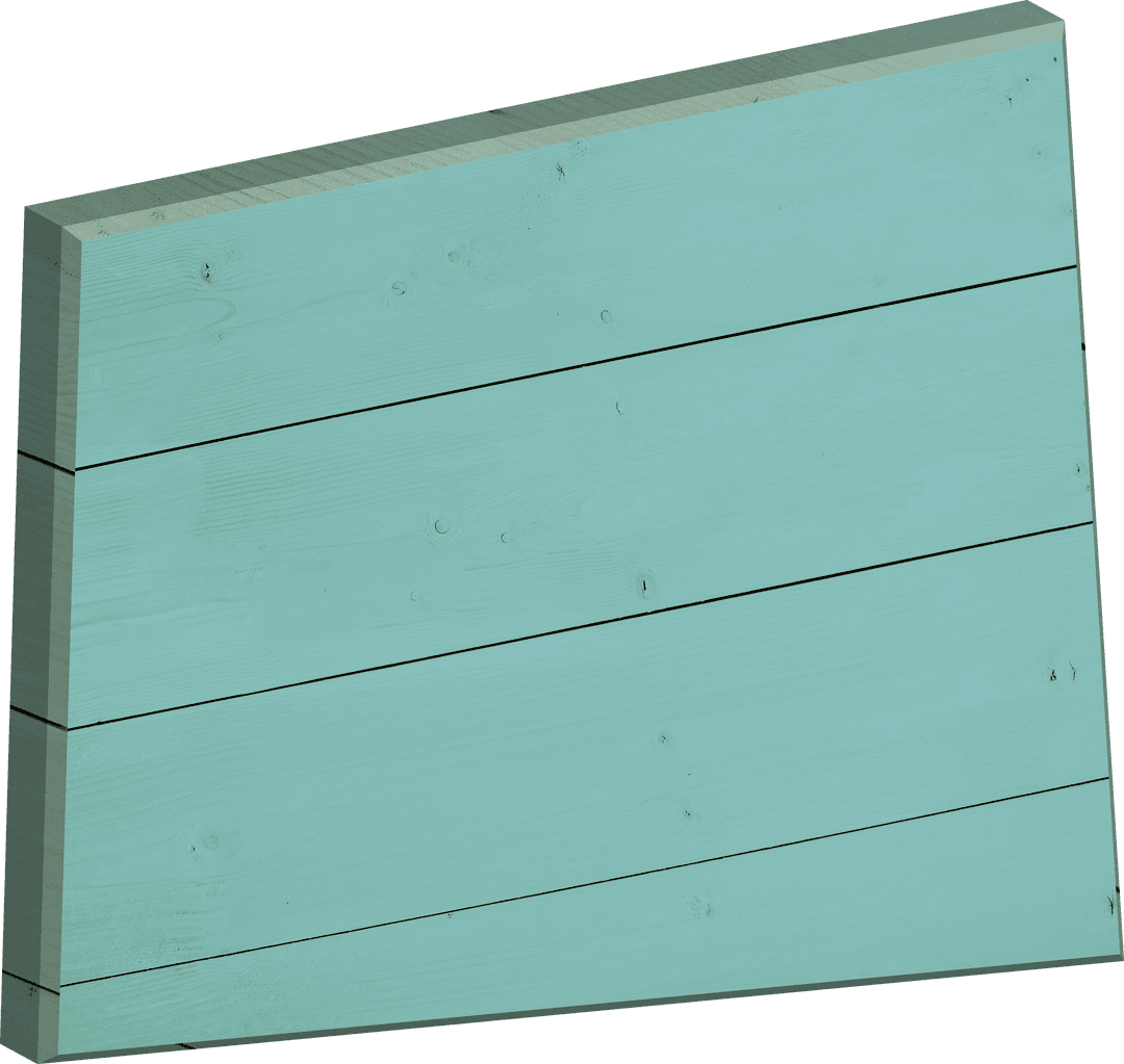 Blue Wooden Planks with Copy Space on Transparent Background