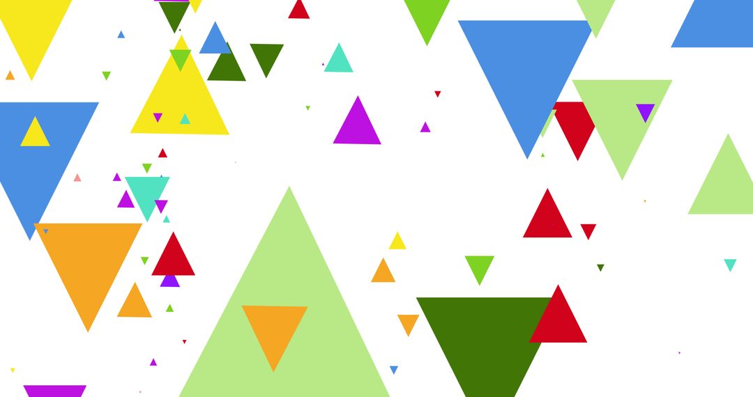Vibrant Abstract Triangles on White Background