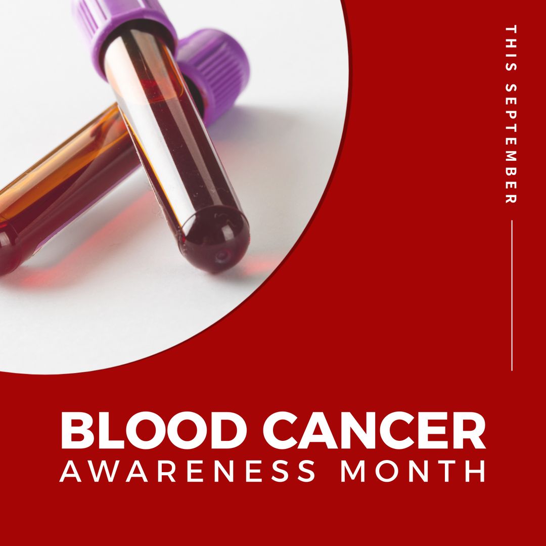 Blood Cancer Awareness Month Poster with Blood Sample Vials - Download Free Stock Templates Pikwizard.com