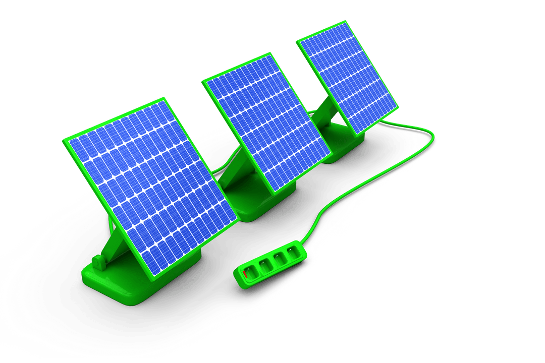3D Transparent Solar Panels with Power Cord Connection