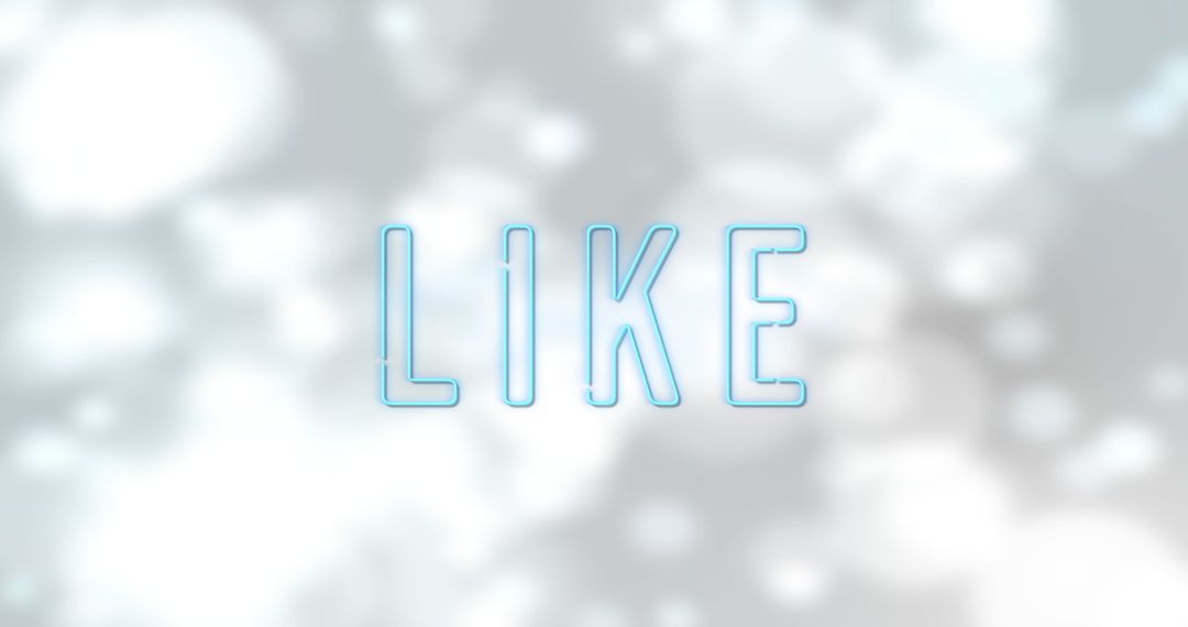 Neon Blue Like Text with Light Background