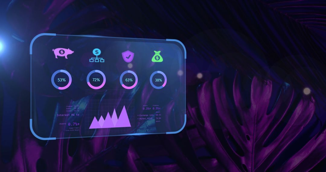 Digital Finance Dashboard Displaying Real-Time Financial Metrics