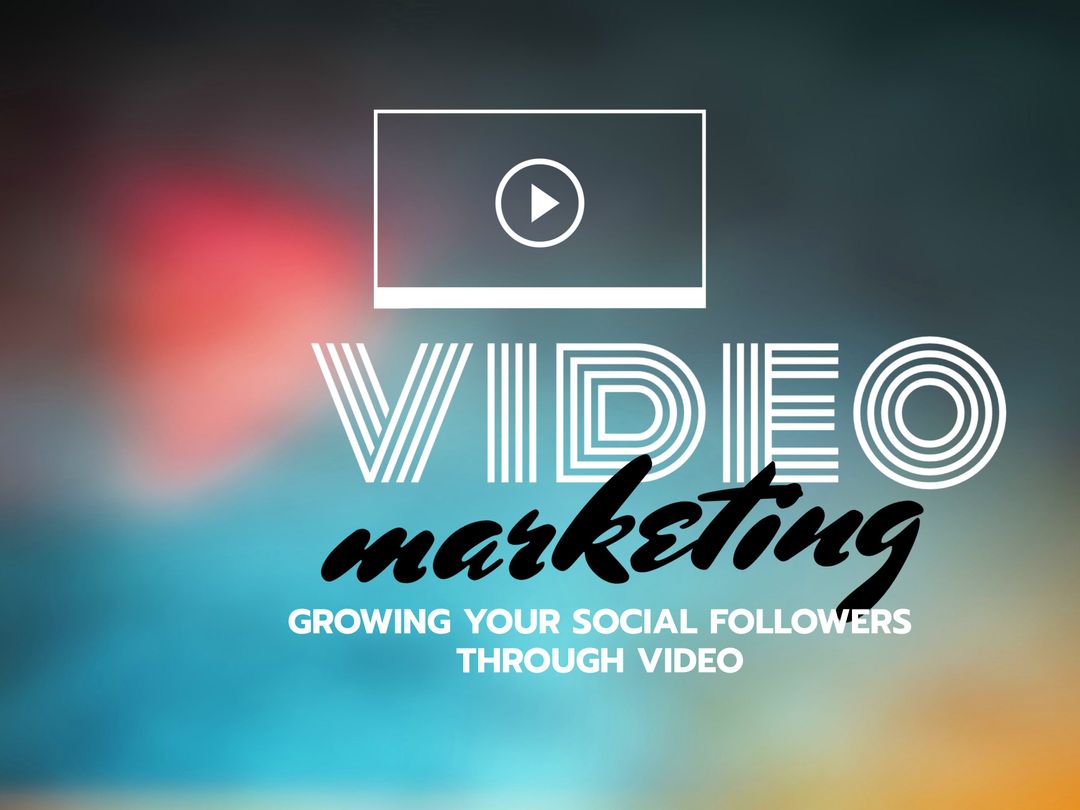 Dynamic Video Marketing Concept with Blurred Background