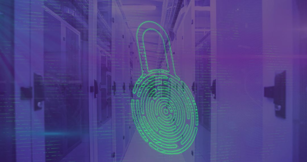 Cybersecurity Lock in Data Server Room