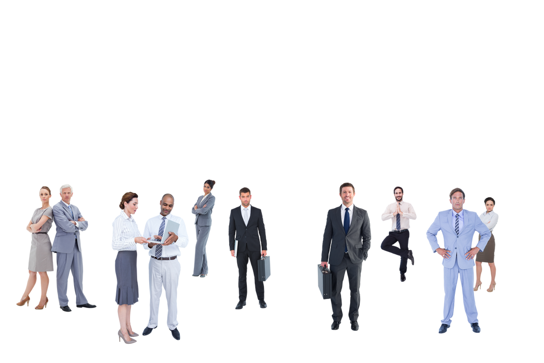 Diverse Business Team on Transparent Background for Professional Concepts - Download Free Stock Images Pikwizard.com