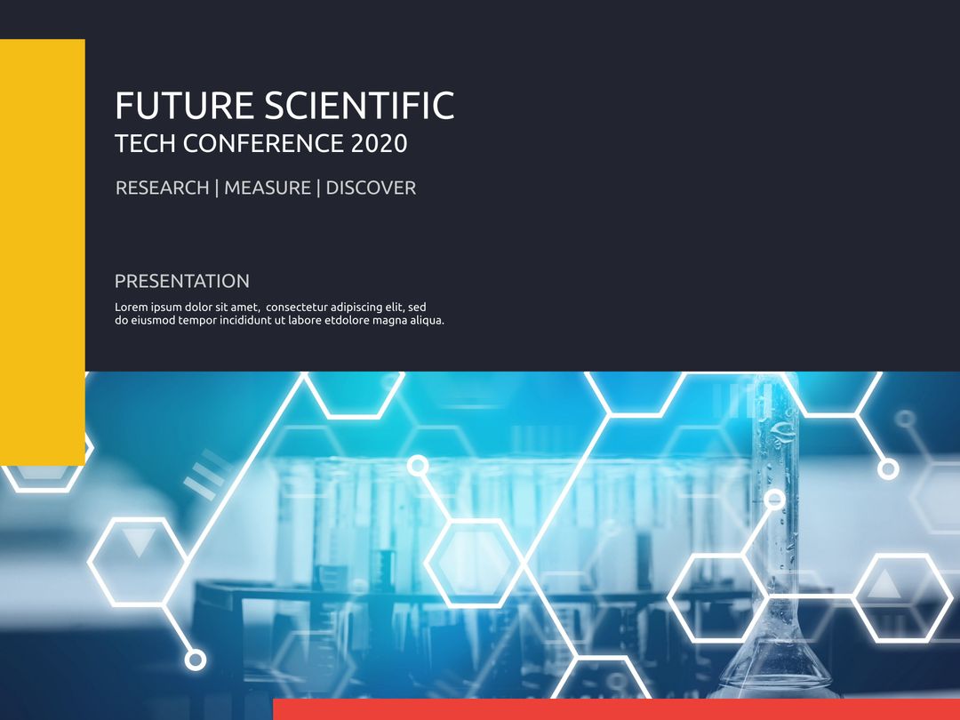 Modern Scientific Conference Template Featuring Laboratory Themes