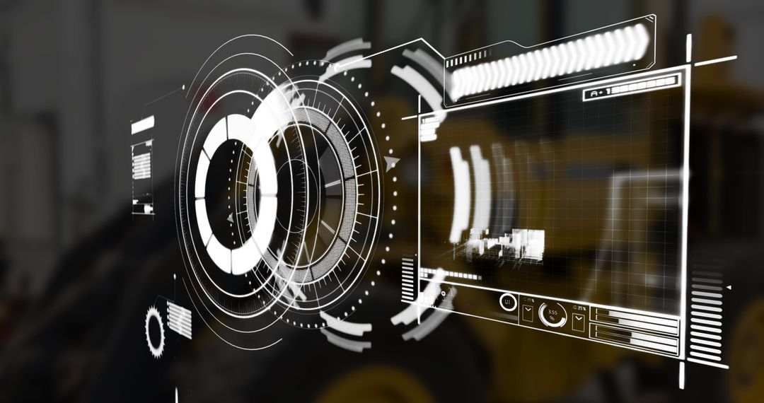 Futuristic Digital Interface Analytics Illustration Background