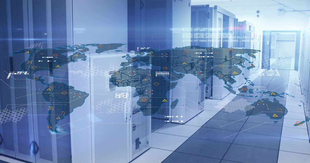 Futuristic Data Center with Global Network Overlay