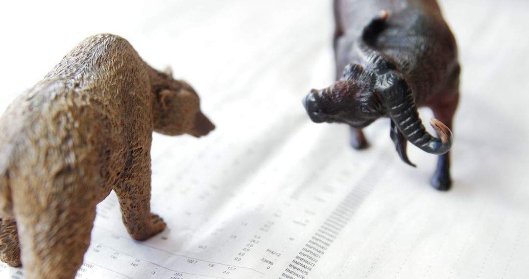 Bull and Bear Figures on Financial Document - Free Images, Stock Photos and Pictures on Pikwizard.com