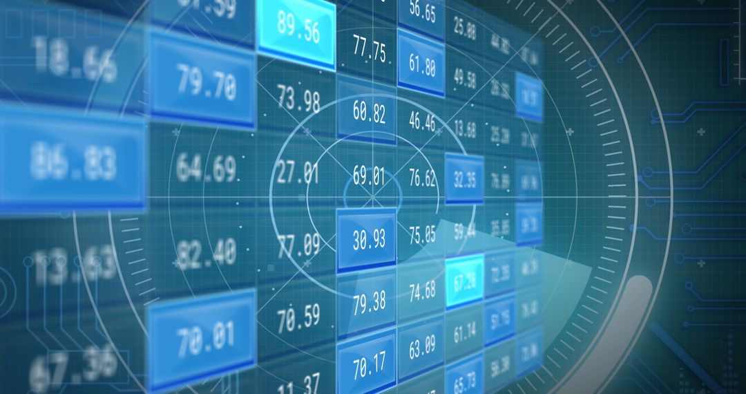 Futuristic Financial Data Analysis and Technology Concept