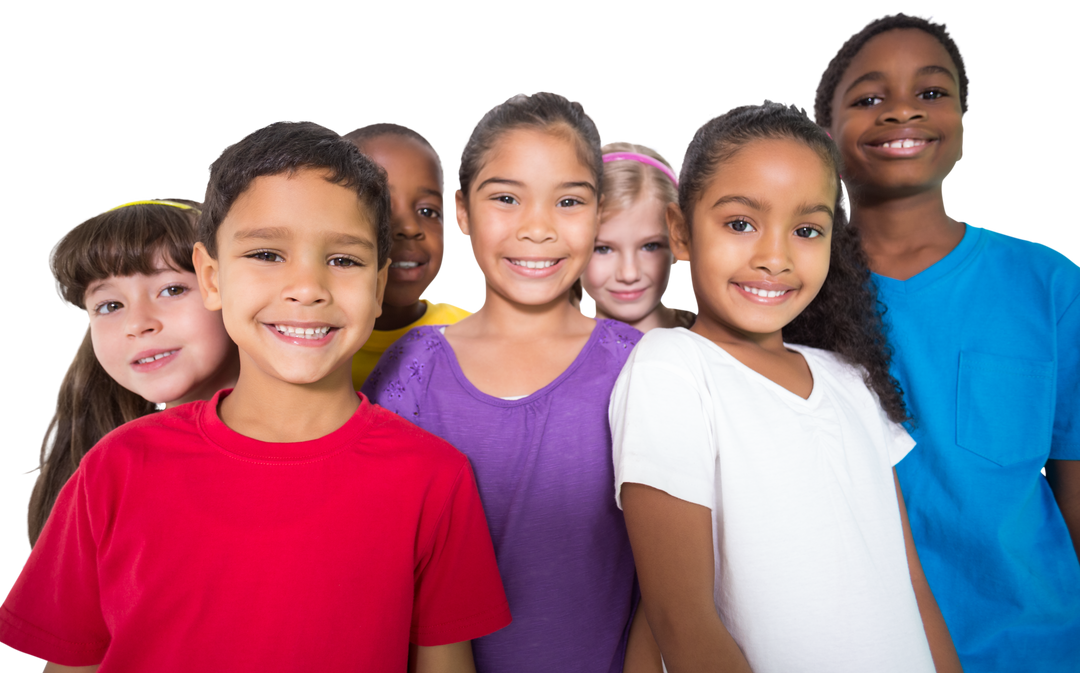 Happy Diverse Schoolchildren Smiling on Transparent Background - Download Free Stock Images Pikwizard.com