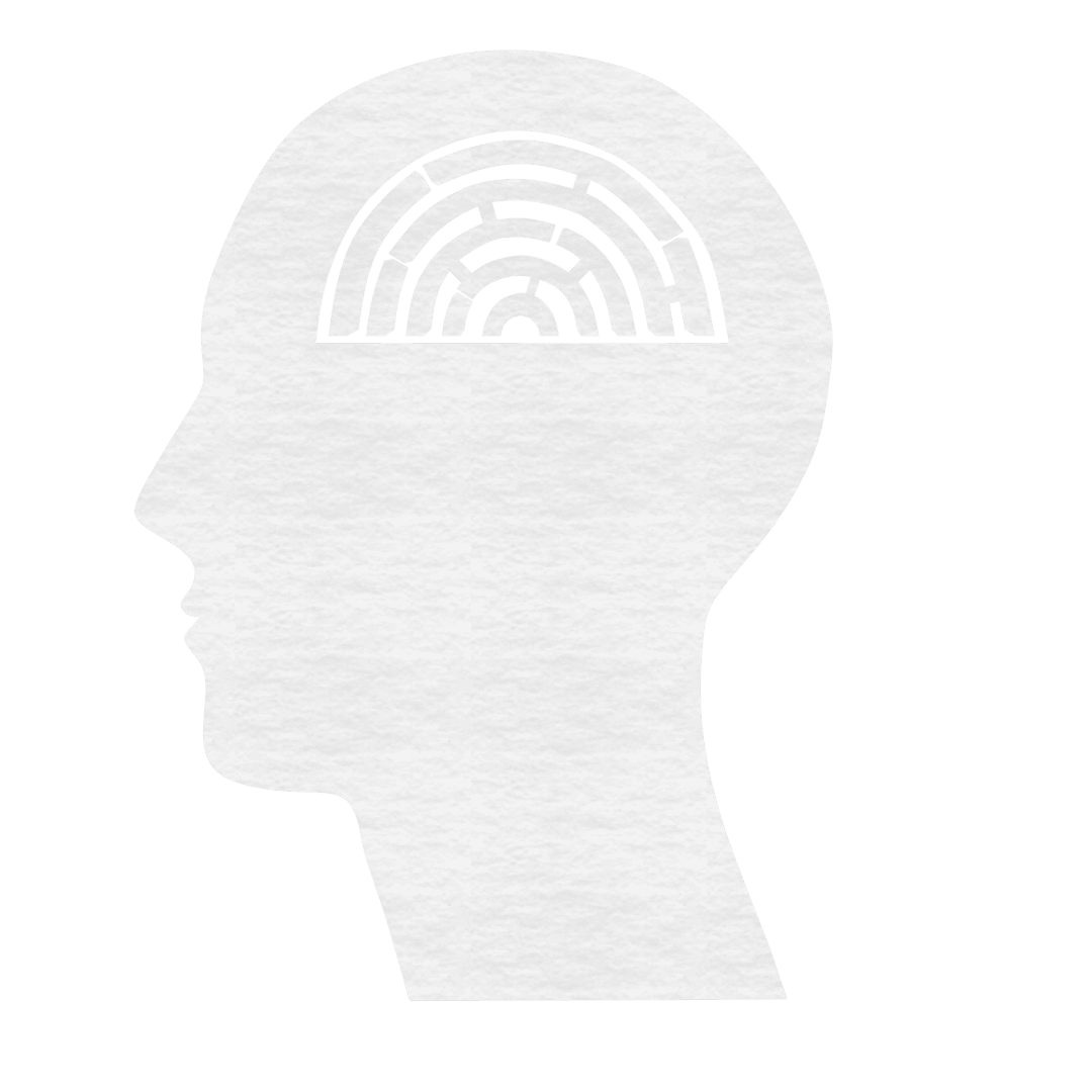 Abstract Head with Maze Transparent Background Illustration