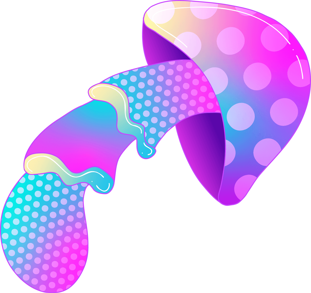 Colorful Flowing Ribbon from Transparent Shell Digital Art